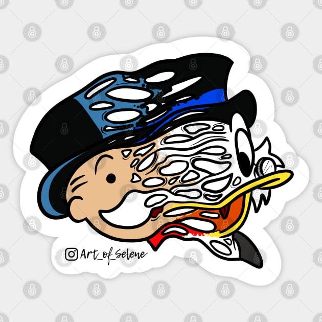 Uncle Pennybags & Uncle Scrooge Sticker by Art_of_Selene